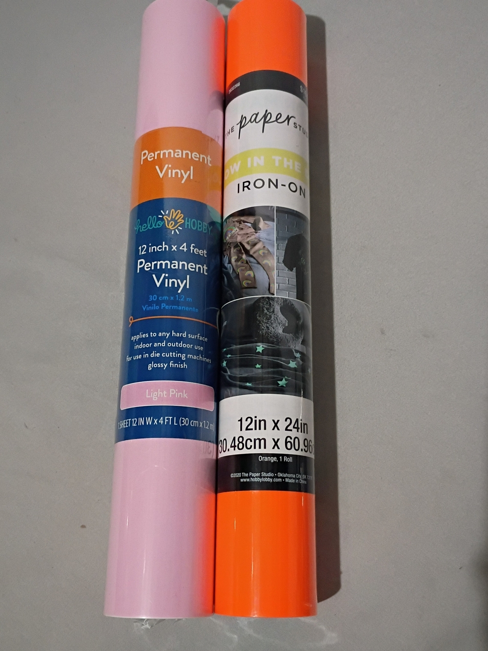 Hello Hobby & The Paper Studio Vinyl Rolls..Cricut ..New